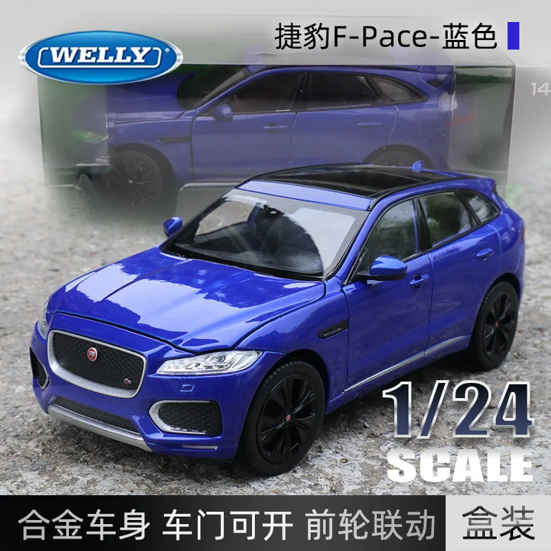 

WELLY 1:24 Jaguar F-Pace Simulation alloy car model Adult collectible toys Children's gifts Door Can Be Opened