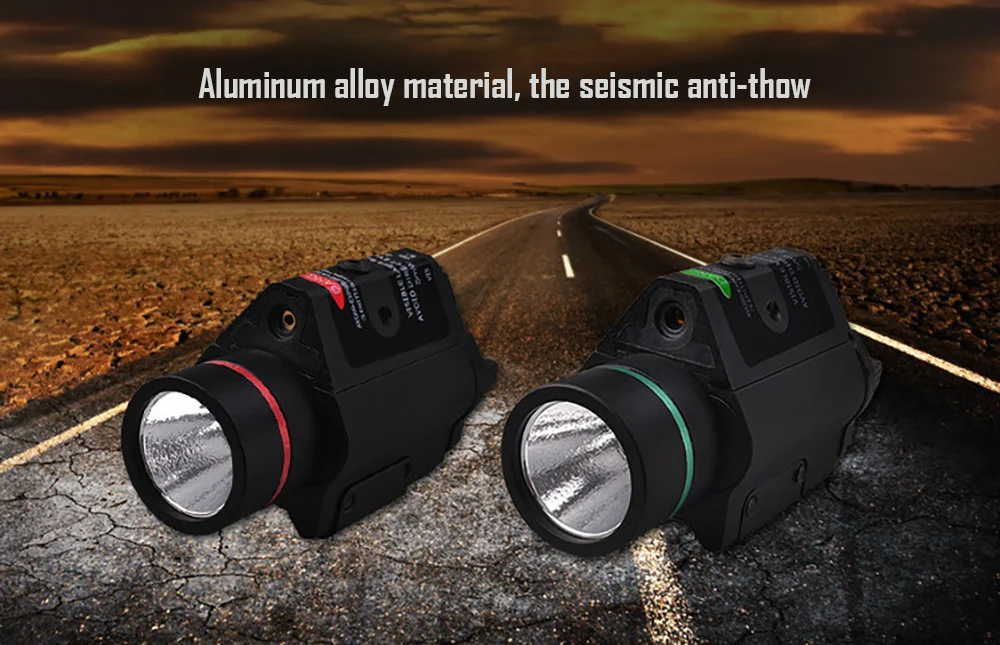 Lanterna com 20mm Apto para 20mm Tactical Combo Metal Verde Dot Laser Sight Led Ferroviário Weaver Picatinny Arma Glock Red 2 Tactical combo metal verde red dot laser