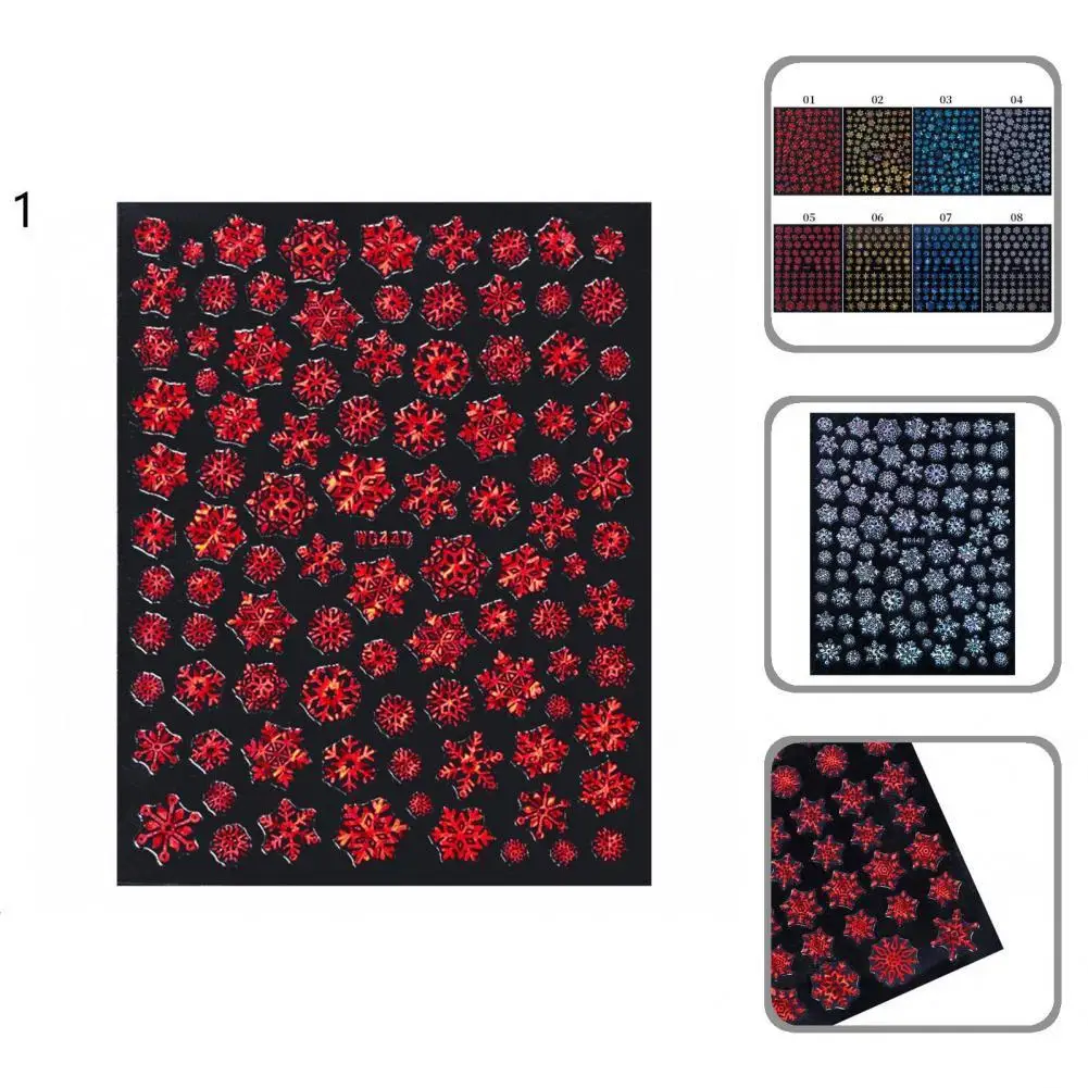 

Exquisite Colorful Christmas Style Winter Xmas Nail Sticker Accessories Transfer for Beauty Nail Sticker Nail Decals