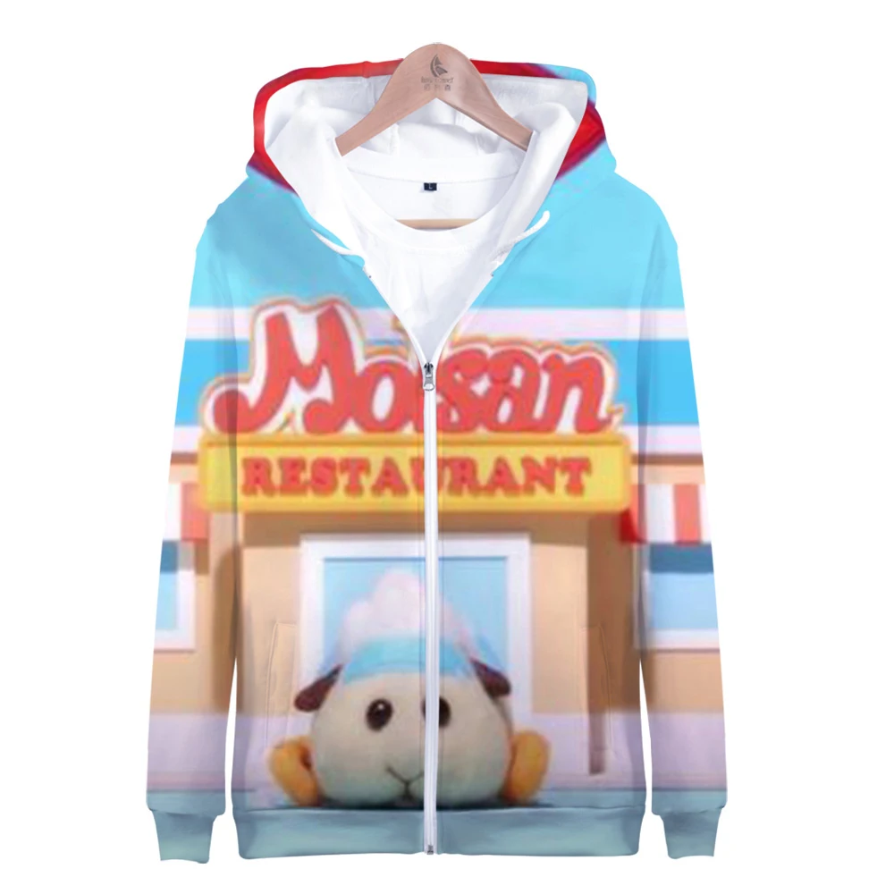 

Harajuku Kawaii Pui Pui Molcar 3D Zipper Hooded Sweatshirt 2021 New Casual Women Men Fashion Zip-up Popular Casual Pullovers