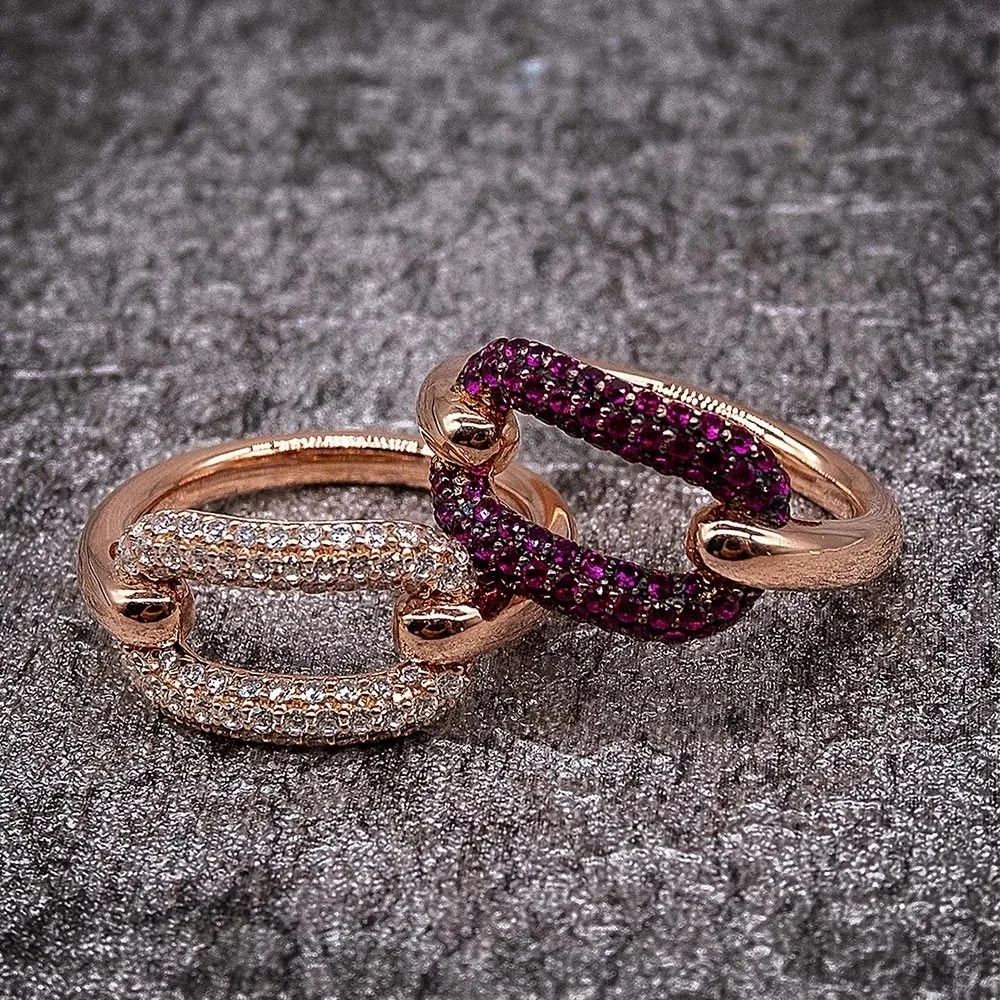 Модные очаровательные посеребренные копии 1:1 белая цепочка бордовое кольцо с