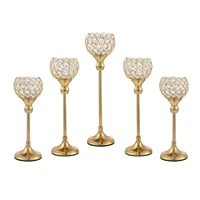 vincigant 5pcsset vintage candlesticks gold sliver candle holders for wedding centerpieces candelabros decorativos de velas