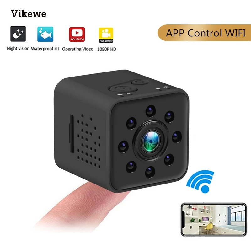 Фото Vikewe SQ23 wifi мини камера маленькая HD 1080 P видео сенсор ночного видения Видеокамера