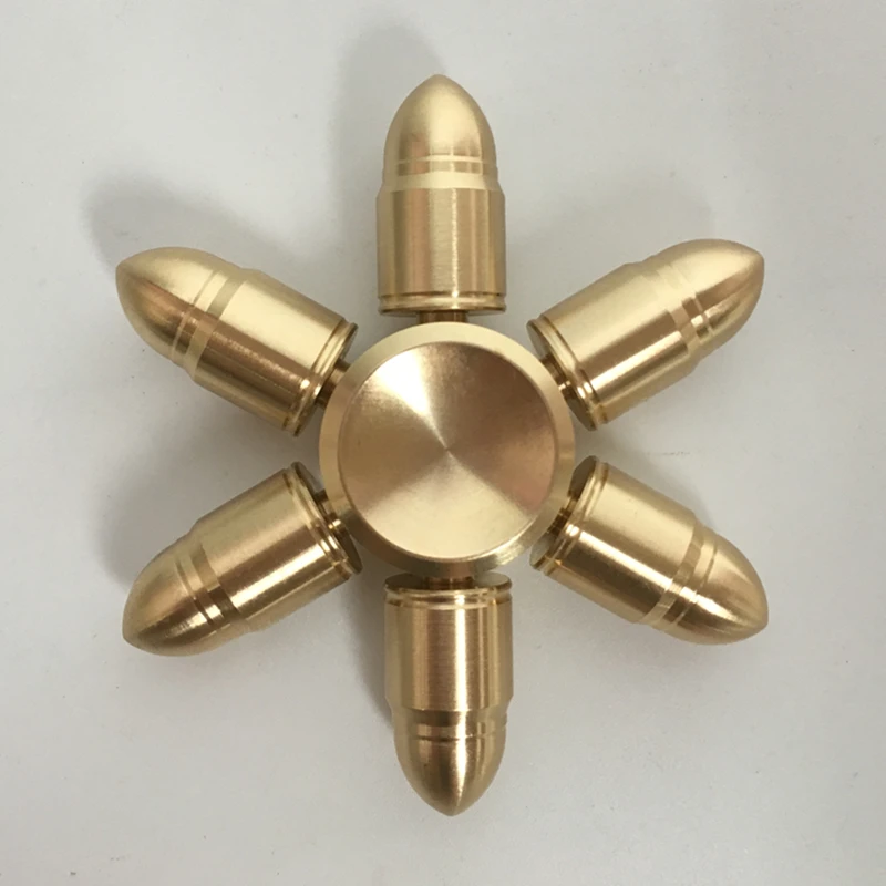 

Pure Copper Hand Fidget Spinner Fingertip Gyro EDC Finger Spinner For Autism and ADHD Revolver Water Drops Bullet Candied Gourd