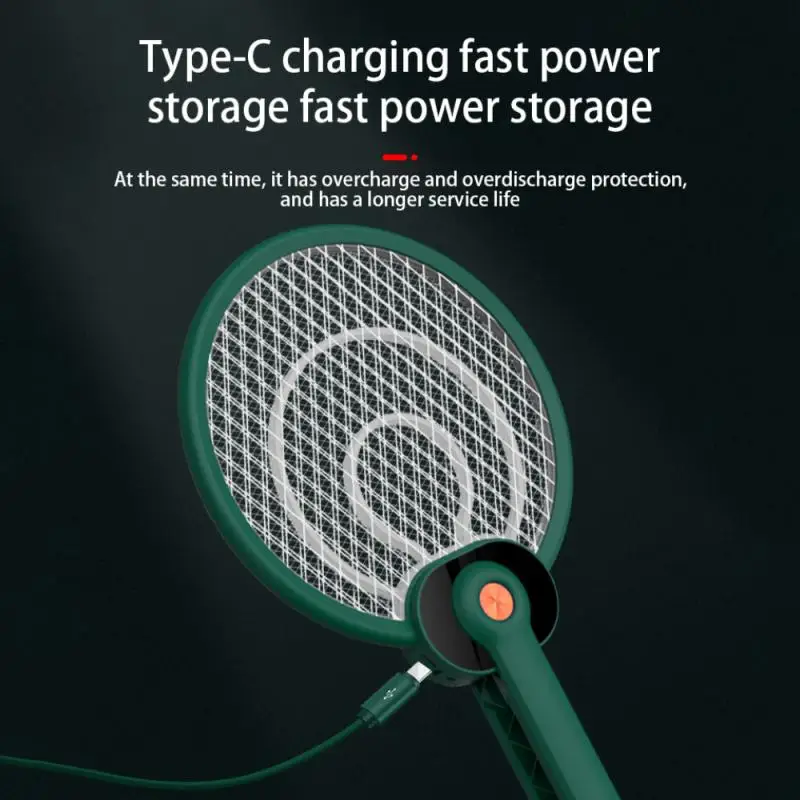 

3000V Electric Mosquito Killer Lamp 1200mAh Rechargeable Bug Zapper Summer Fly Swatter Trap Home Bug Insect Racket Swatter