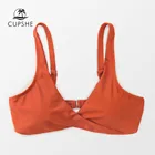 CUPSHE, скрученный спереди бюстгальтер, бикини, топ только для женщин, сексуальный бюстгальтер с крючками сзади, топ, купальник, 2022 раздельный Топ, купальник, пляжная одежда