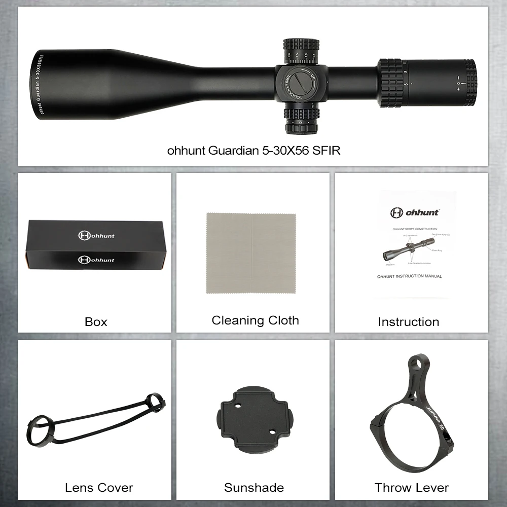 Тактический Оптический прицел ohhunt Guardian 5-30X56 SFIR оптический со стеклянной
