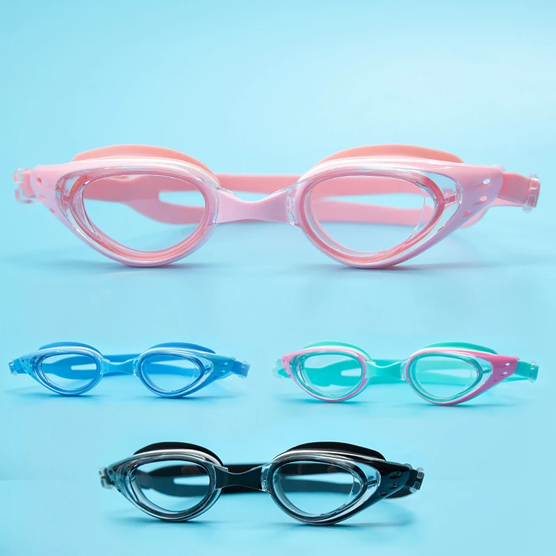 

Adult Swimming Goggles Prescription Anti-Fog UV Protection for Women Waterproof Silicone Swimsuit Diving Eyewear Silicone Caps