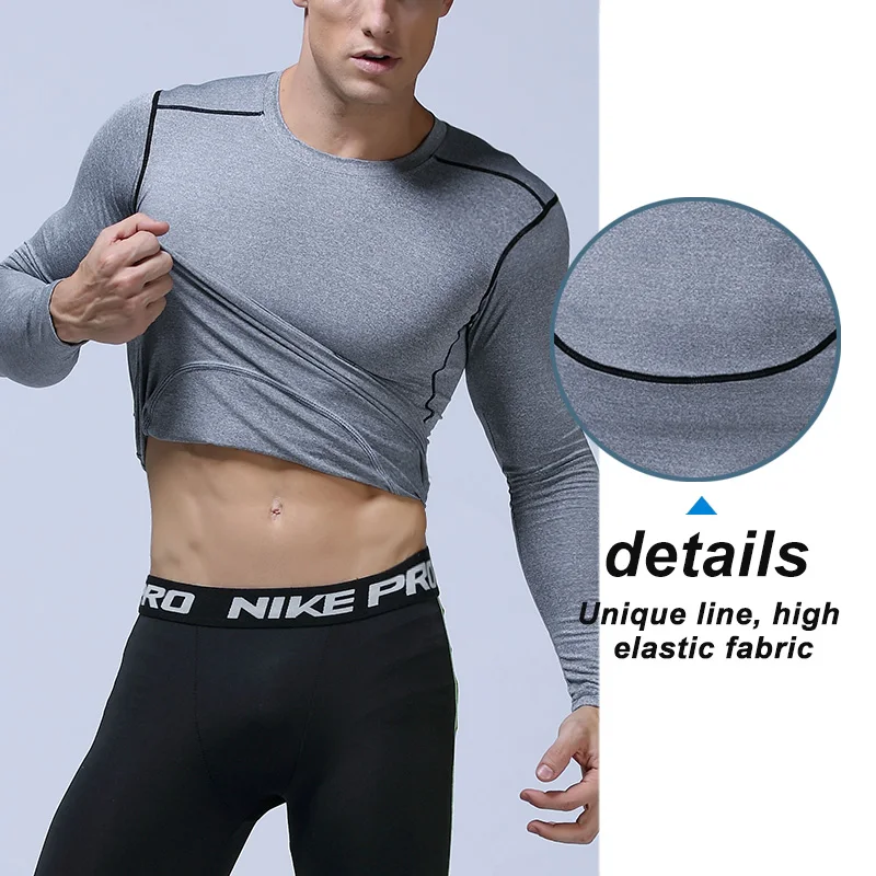 Рубашка для бега Мужская футболка полиэстер Спортивная тренировочная рубашка с