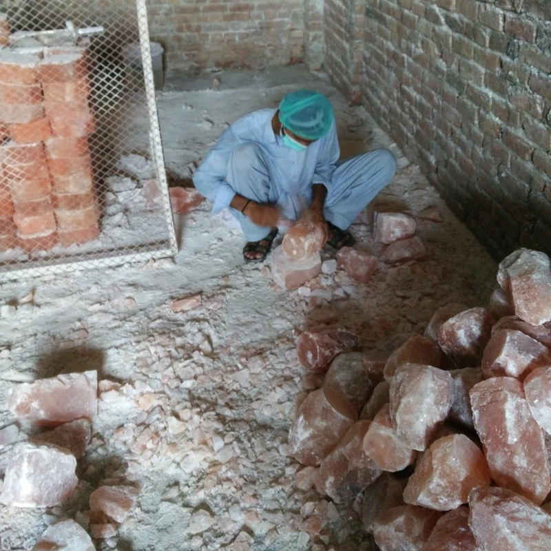 Ручная работа USB деревянное основание Гималайская соляная лампа очиститель