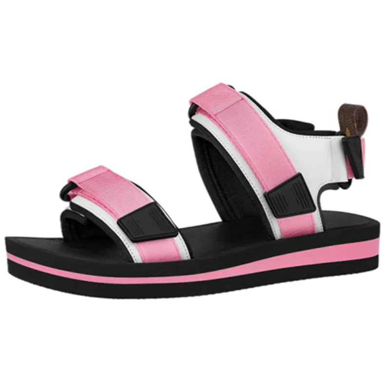 

Sandals Women Flat Outdoor Casual Shoes Platform Open Toe Brown Printed Shoes Female Sports Sandals Brand Luxury Velcro Sandals