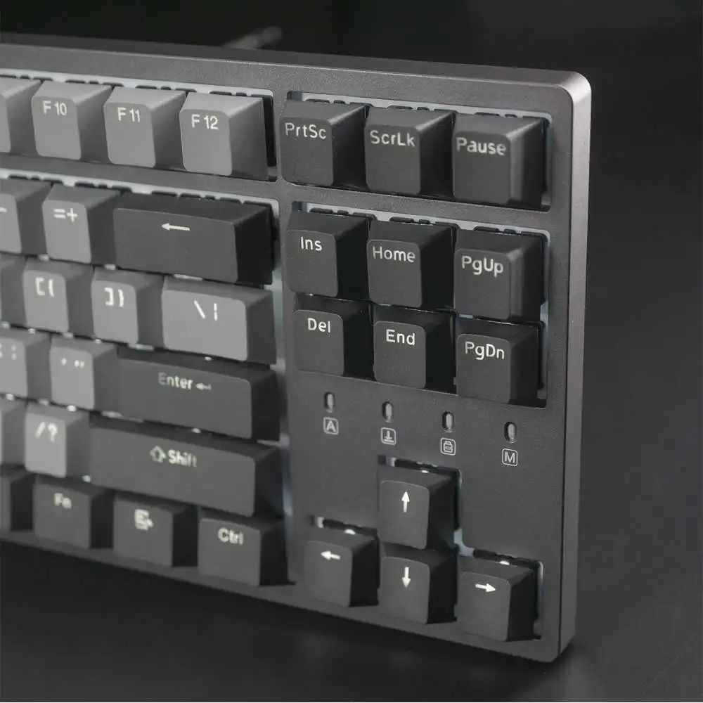 K320 87 Keys Mechanical Gaming Keyboard USB & Type-C Wired Cherry MX Silent Red Switch PBT Keycaps Gaming Keyboard White Backlit