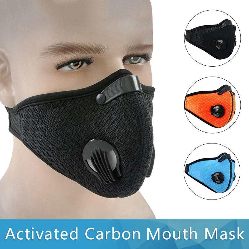 PM2.5 анти-Дымчатая унисекс маска для рта анти-загрязнения дышащая Беговая Половина лица маска для рта Анти-пыль велосипедная маска для лица