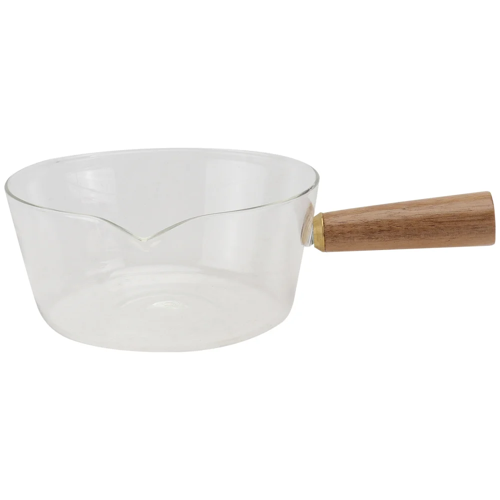 

1Pc Clear Glass Noodle Bowl with Handle Simple Food Storage Holder Transparent