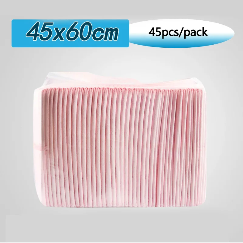 45pcs Pink 45x60cm Herbabe одноразовые пеленки Пеленальный Коврик для взрослых детей или домашних животных Водонепроницаемый пеленальный матрас подгузник - Цвет: 45pcs Pink 45x60cm