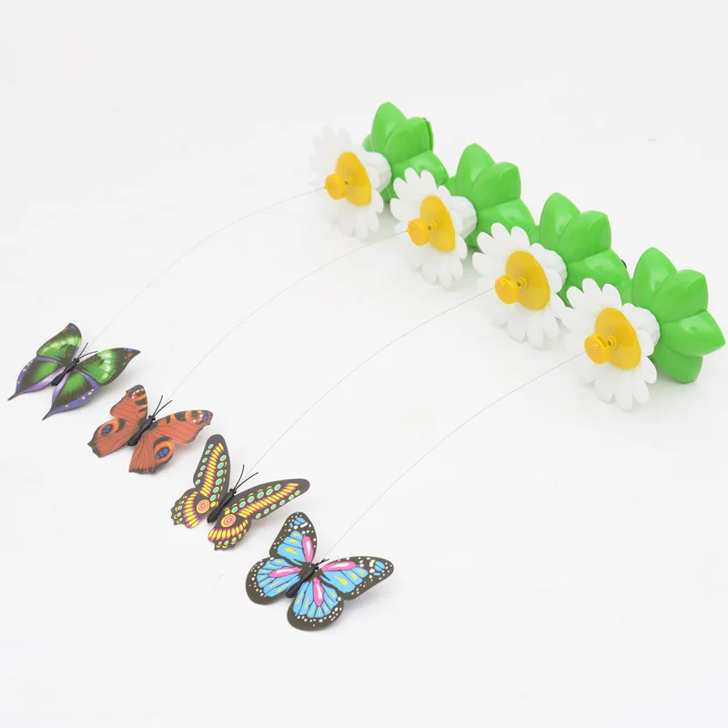 Электрическая игрушка для кошек вращающаяся палочка-бабочка собак забавные