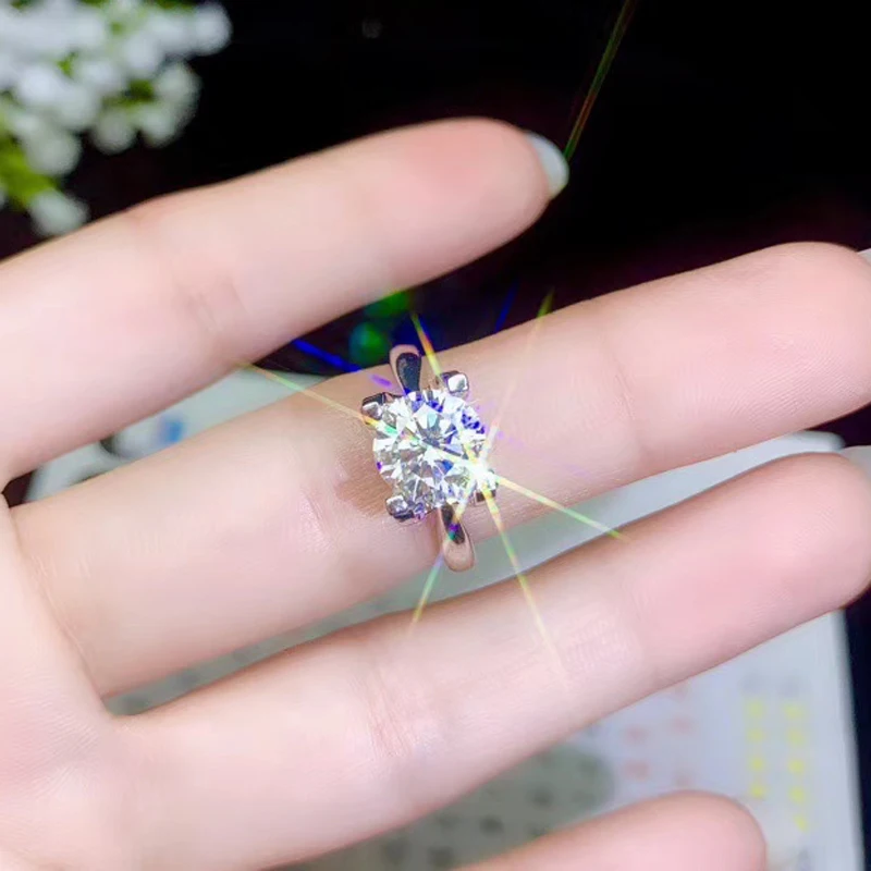 Ювелирные изделия colife 925 Серебряное кольцо Moissanite для повседневной носки 1ct/2ct/3ct F цвет Moissanite серебряное кольцо классическое обручальное кольцо