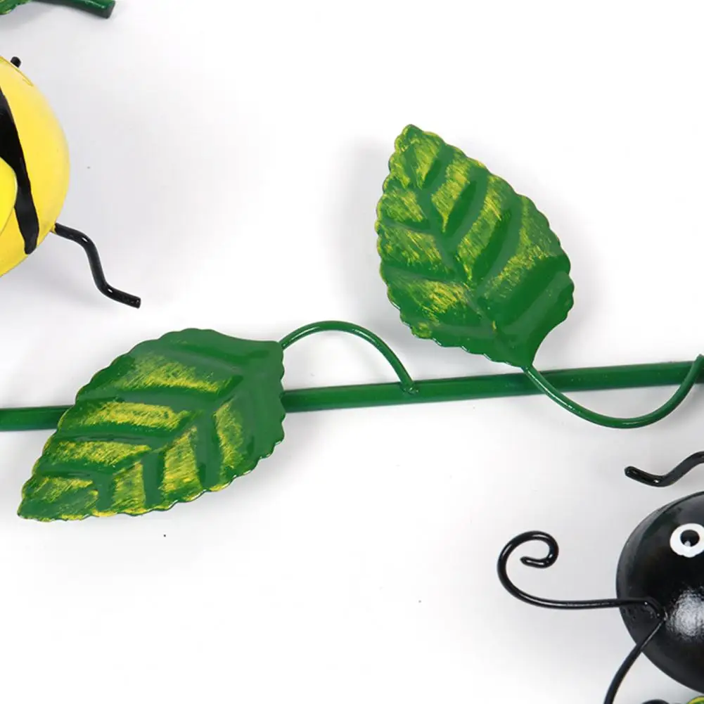 

HOT SALES!!! Iron Ladybug Vintage Lifelike Iron 3D Sculpture Insect Wall Decor for Fence