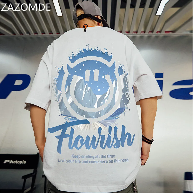 

ZAZOMDE Summer Cartoon GraphicT Shirts Hip Hop Mens Clothing Summer Short Sleeve Tee New Arrival 2021 Streetwear Top Tee M—5XL