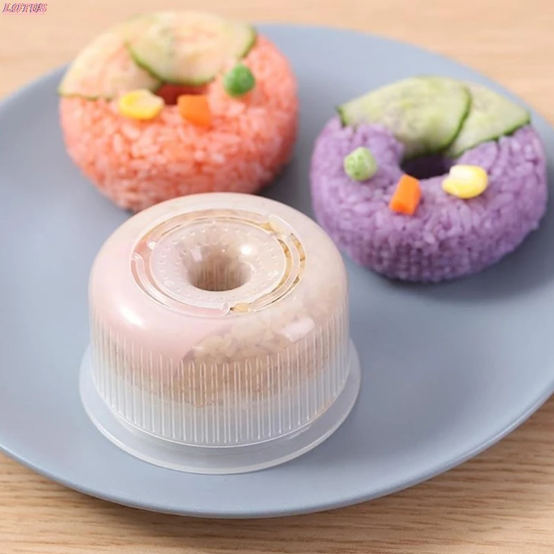 

2Pcs Creative Sushi Donut Shape Maker Rice Ball Mold Home DIY Kids Rice Bento Sushi Maker Non-Stick Rice Mold Kitchen Tool Hot