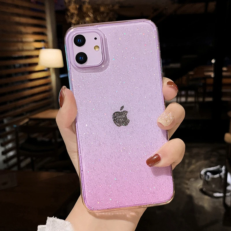 Прозрачный блестящий мягкий чехол для huawei p40 p30 p20 lite pro mate 20 10 p smart 2019 y9 honor 8x 10i 9 nova