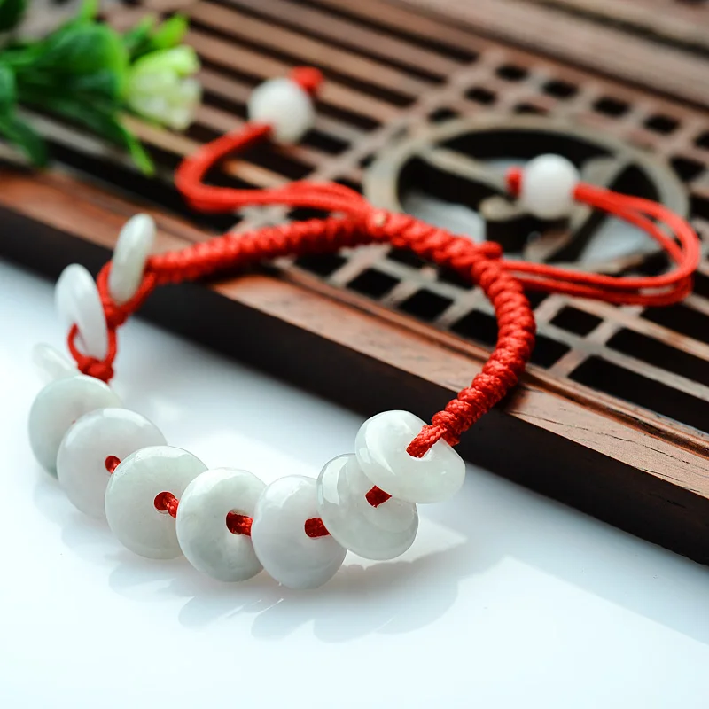 Природный Товары изумрудно Ping An пряжки браслет Аутентичные бирманский нефрита