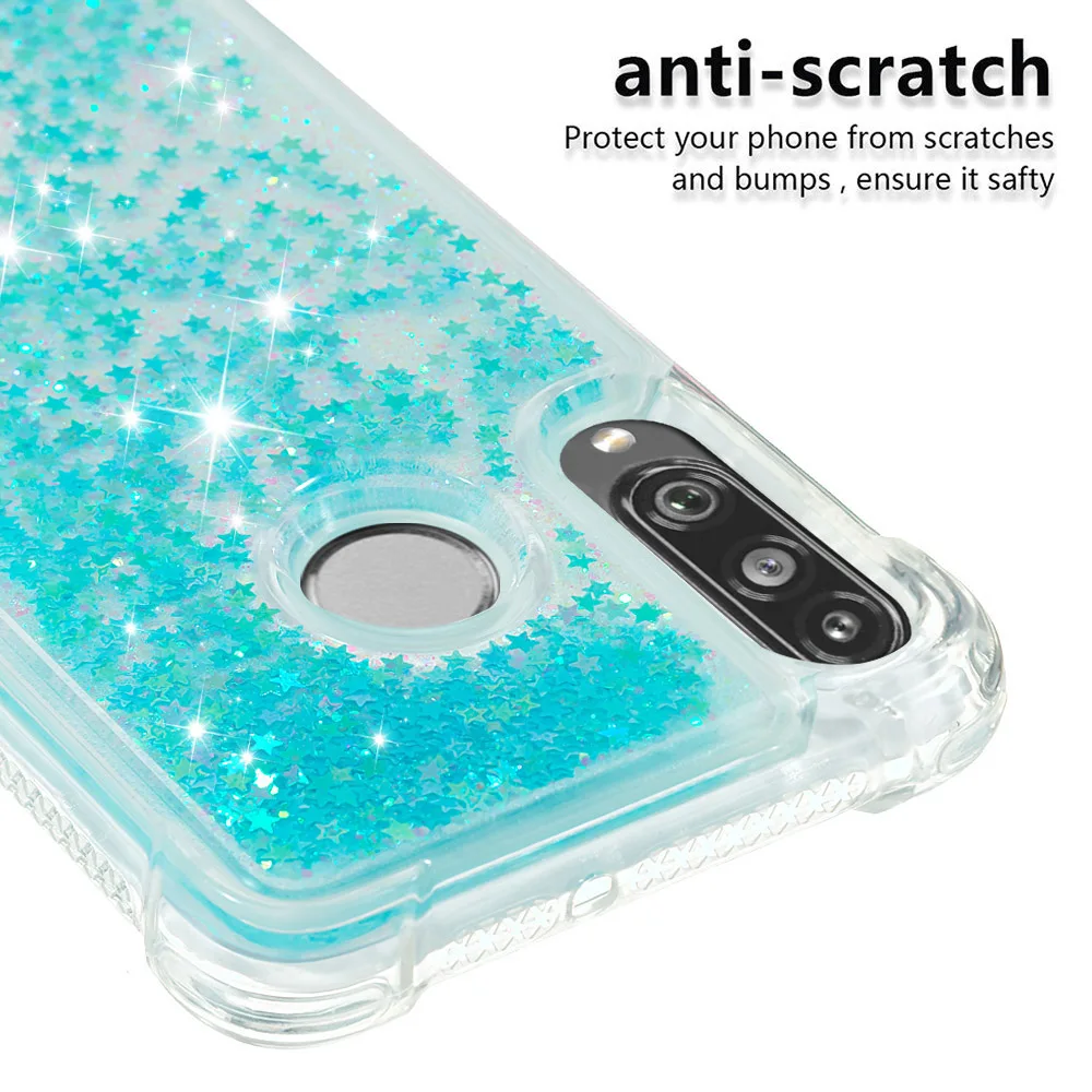 Силиконовый чехол-Бампер для Huawei P30 Lite Honor 20S MAR-LX1H MAR-LX1M милый Блестящий жидкий