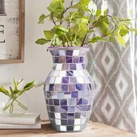mosaic glass vase european style mosaic garden floral vase stylish home restaurant table and countertop decoration