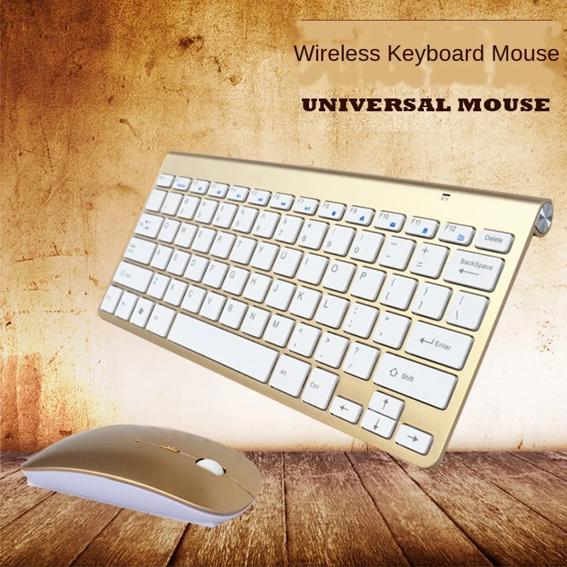 ultra thin mini keyboard and mouse set keyboard and mouse kit luxury gold color desktop notebook pack gaming mouse and keyboard free global shipping