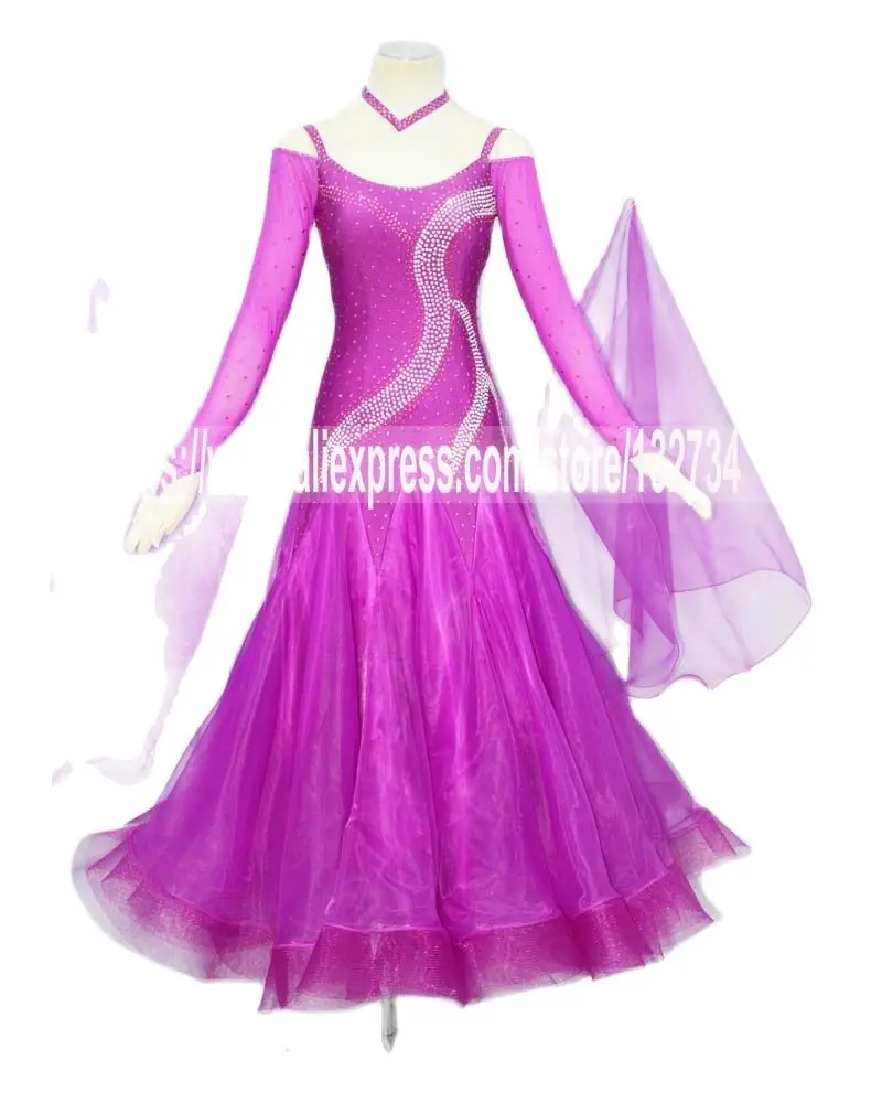 Женские стандартные платья для Бальных комнат эластичный костюм танцев из