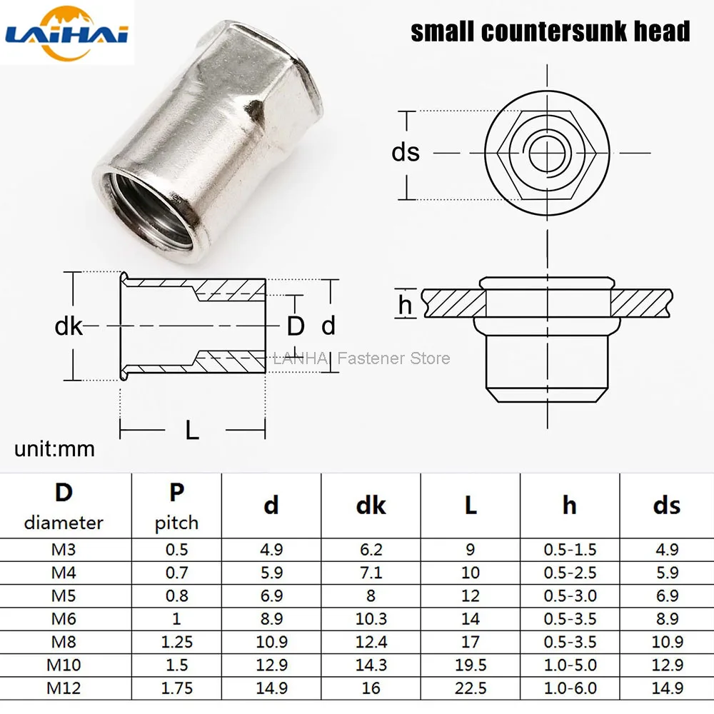 2/10 шт. быстрое крепление с шестигранной плоской головкой из нержавеющей стали 304 |