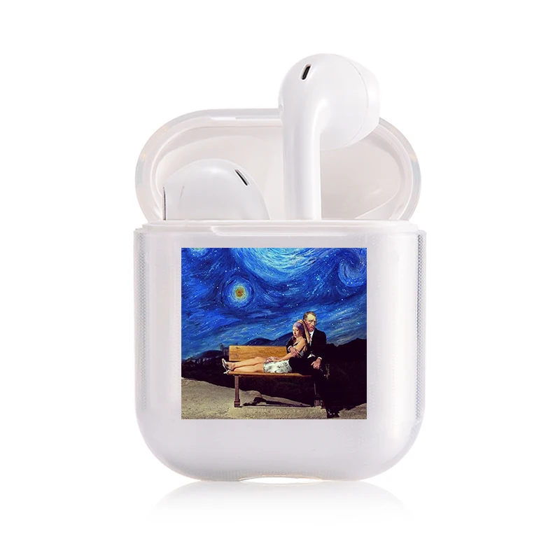I050092 Забавный чехол знаменитостей для наушников Apple airpods, чехол Mona Lisa Jesus Van Gogh Bluetooth Pop AirPods, прозрачный жесткий чехол - Цвет: I050092