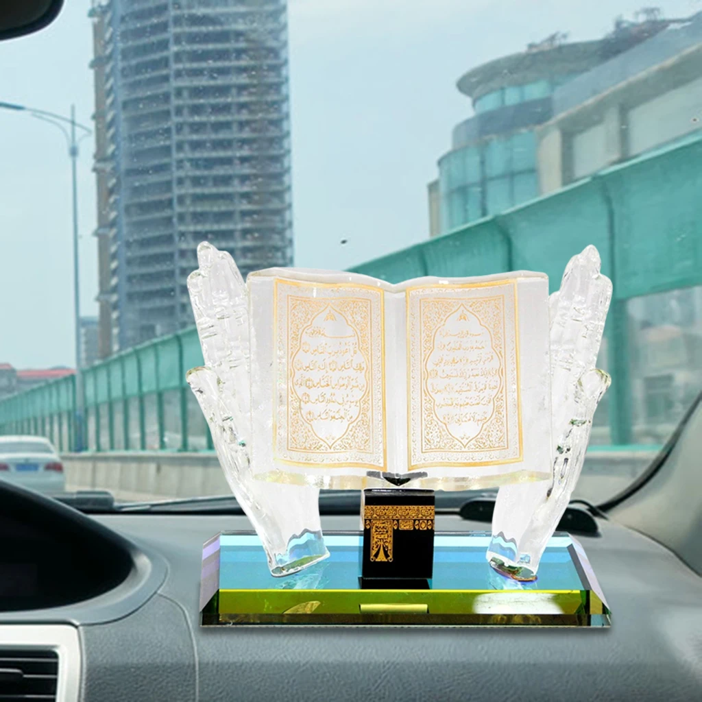 Ornamento musulm&aacute;n de cristal tallado, minimodelo transparente de decoraci&oacute;n de coche de Ramad&aacute;n-2