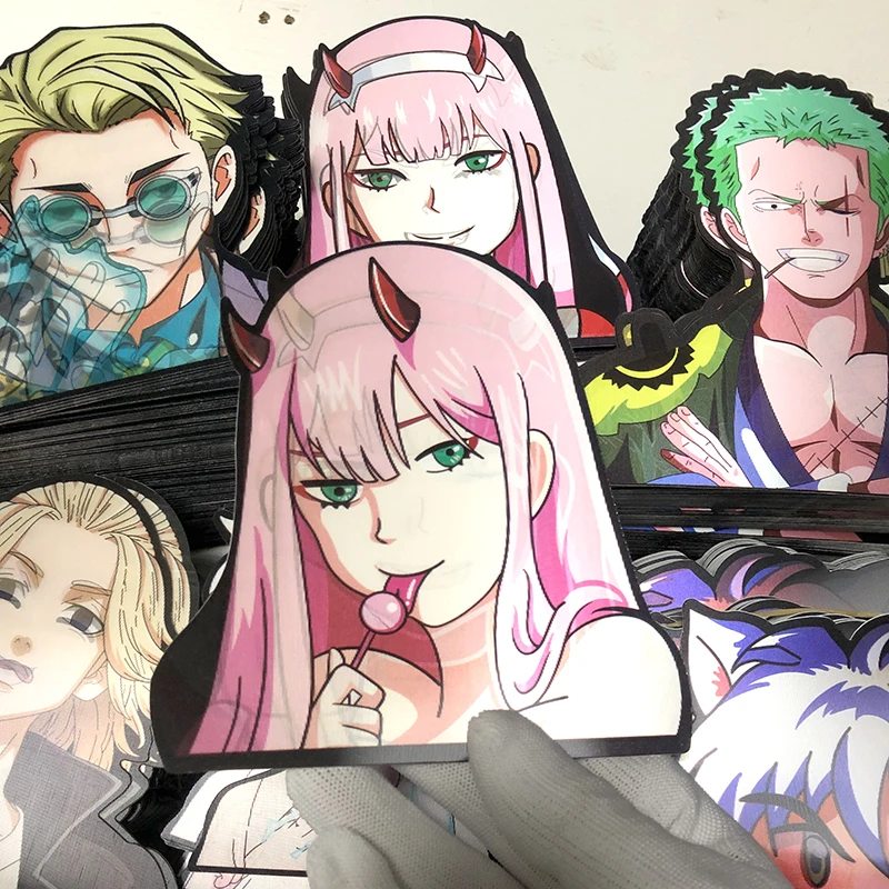 

Две аниме-наклейки Zero Motion, наклейки с надписью «любимый в Фране», код 002, картина для домашнего декора, подарки на день рождения