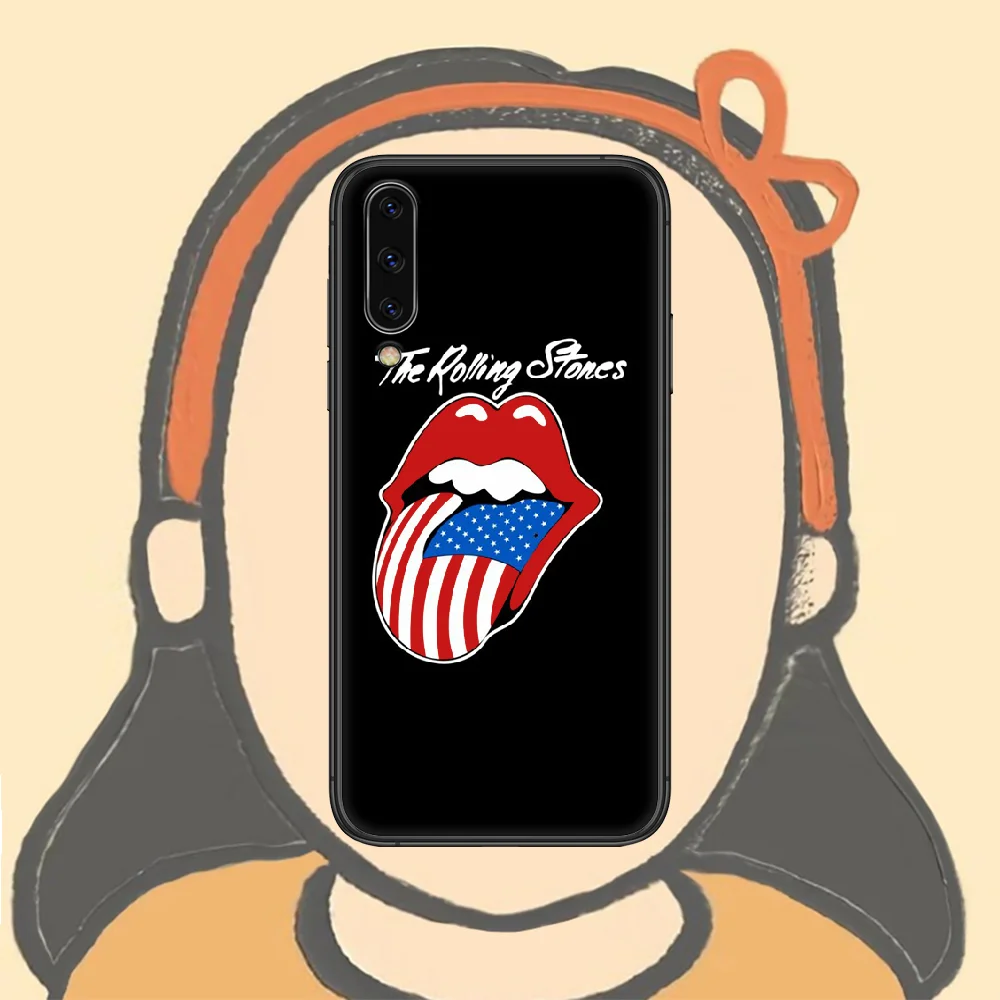

Mouth the Rolling Stones band Phone Case For Samsung Galaxy A 3 5 7 8 10 20 20E 21S 30 30S 40 50 51 70 71 black Waterproof