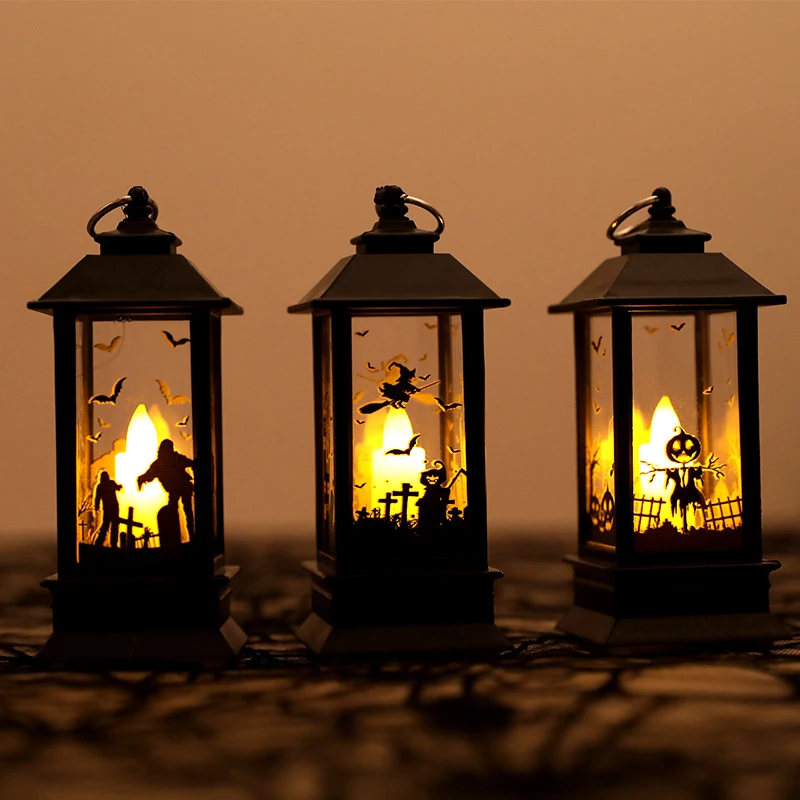 2021 Halloween Candle LED Lamp Terror Pumpkin Skull Lantern Lights Party Decoration Prop Gift | Дом и сад