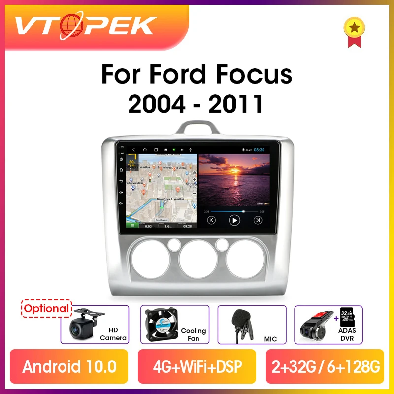 Мультимедийная система Vtopek автомобильная магнитола на Android 10 0 с 9 &quotэкраном DSP GPS