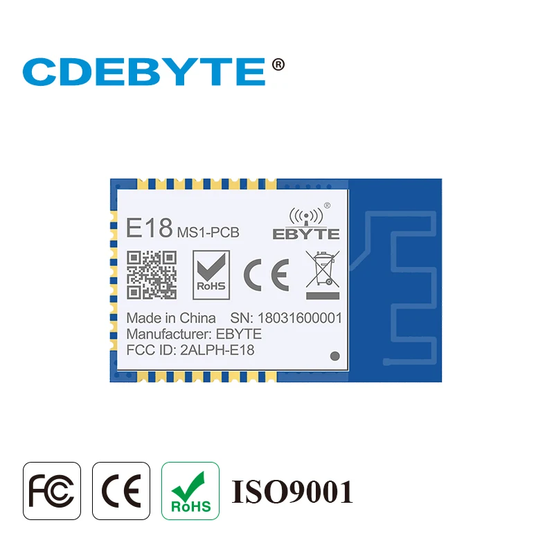 

Ebyte E18-MS1-PCB CC2530 ZigBee Module 8051 MCU 2.4GHz IO Ad Hoc Mesh Network Router Terminal Coordinator Wirelss Transceiver