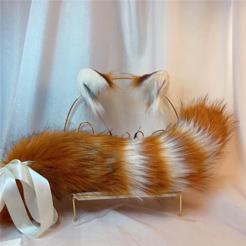 Новинка ручная работа женский костюм аксессуары уши панды хвост чудовище ободок