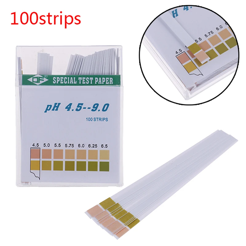 

100pcs PH Test Strips Litmus Paper PH4.5-9.0 Alkaline Acid Test Paper for Water Saliva Urine Testing PH Test Meter