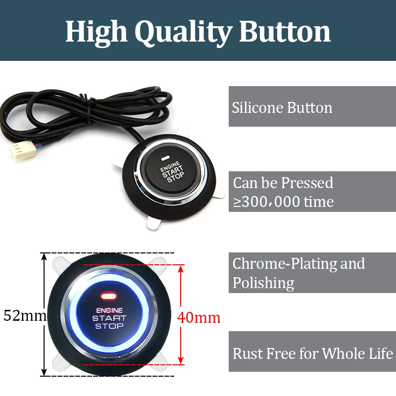 Hippcron Car Alarm Remote Control Keyless Entry Engine Start Audible System Push Button Starter Stop Auto | Автомобили и