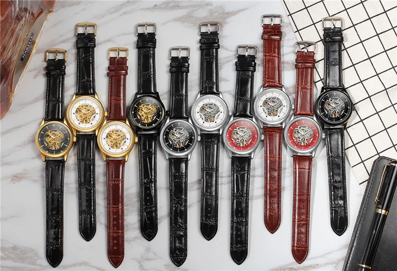 Механические Мужские наручные часы WINNER Fashion в стиле милитари спортивные мужские