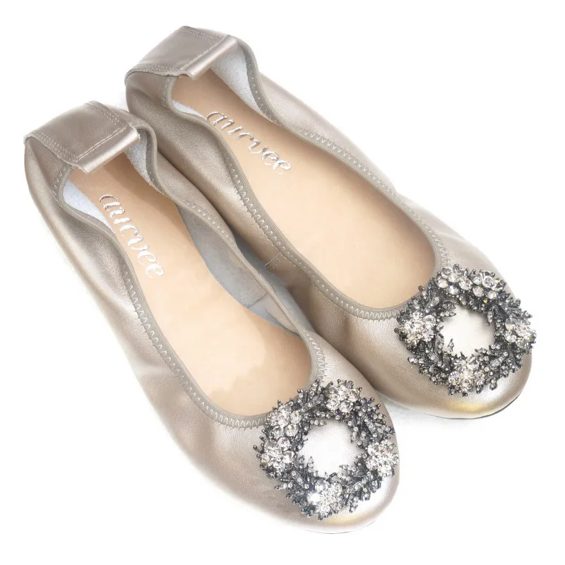 

Rhinestone Flats Luxury Shoes Women Designers Plus Size Womens Flat Casual Shoes Genuine Leather Women Loafers Free Shipping
