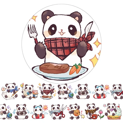

Washi Tape Kawaii Tapes panda sweet girl Journal Decor Sticker Girls/Songs/Summer/Travellers Washitape