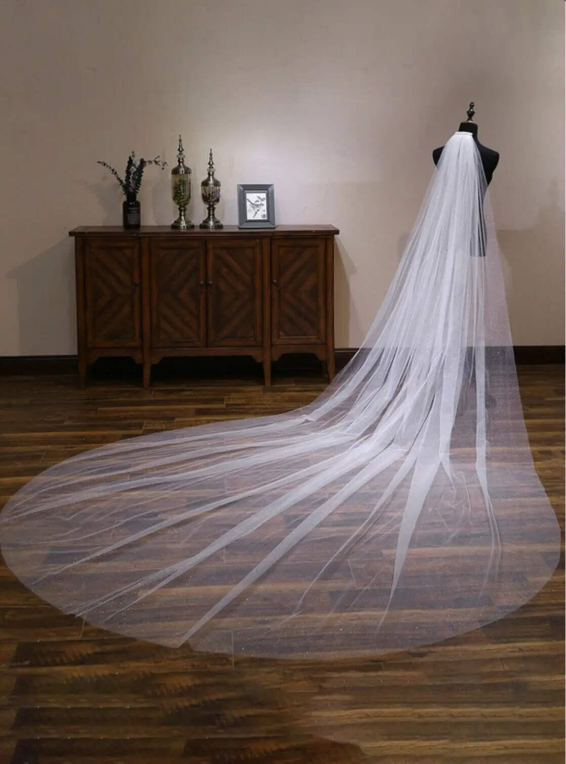 

Однослойная длинная мягкая длинная вуаль для невесты, длинная вуаль для церкви, с гребнем, сетка для хайлайтера, свадебные аксессуары