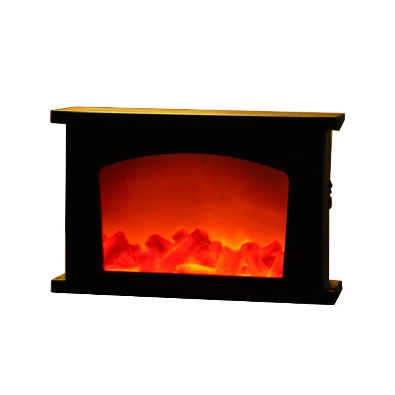 Светодиодный фонарь в скандинавском стиле с имитацией камина Реалистичная лампа