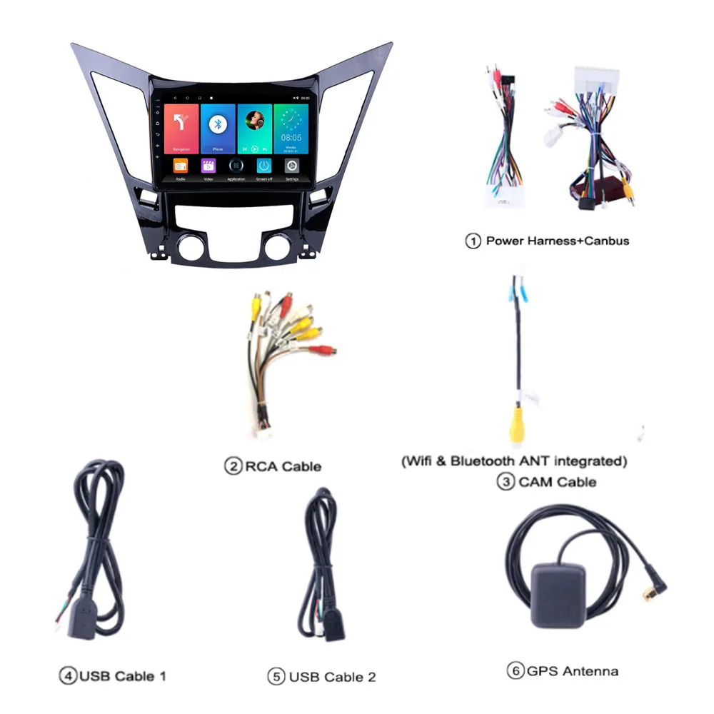 

9 inch Android CAR gps Navigation Radio head unit For Sonata 8 YF 2010 2012 2013 2014 2015 2016 Car multimedia video Player
