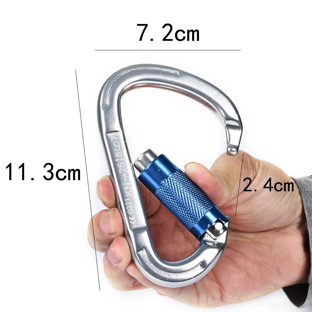 

Professional Carabiner D Shape Carabiner Key Hooks Climbing Ascend Security Safety Master Lock Outdoor Protective Equipment