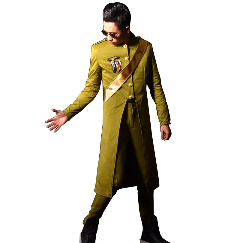 Комплект из 2 предметов костюмы на заказ сценические в армейском стиле мужской