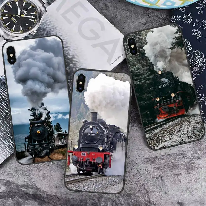 

Vintage train retro pattern Phone Case For iphone 12 11 13 7 8 6 s plus x xs xr pro max mini shell